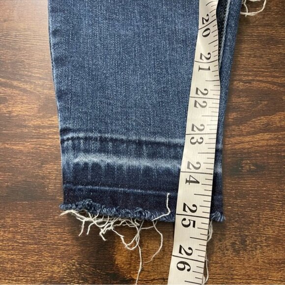 SPANX DISTRESSED SKINNY JEAN tummy control shaping pull on medium wash Small - Picture 13 of 13